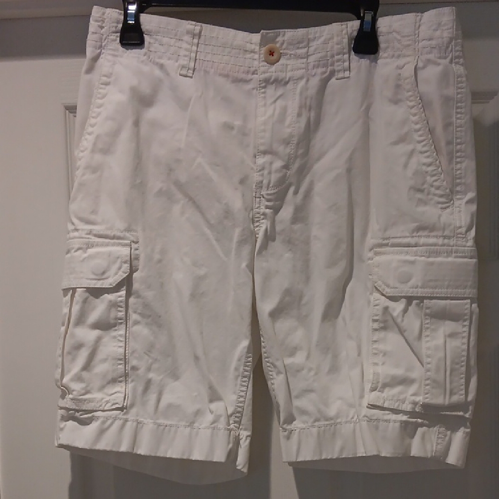 Men's White Cargo Shorts